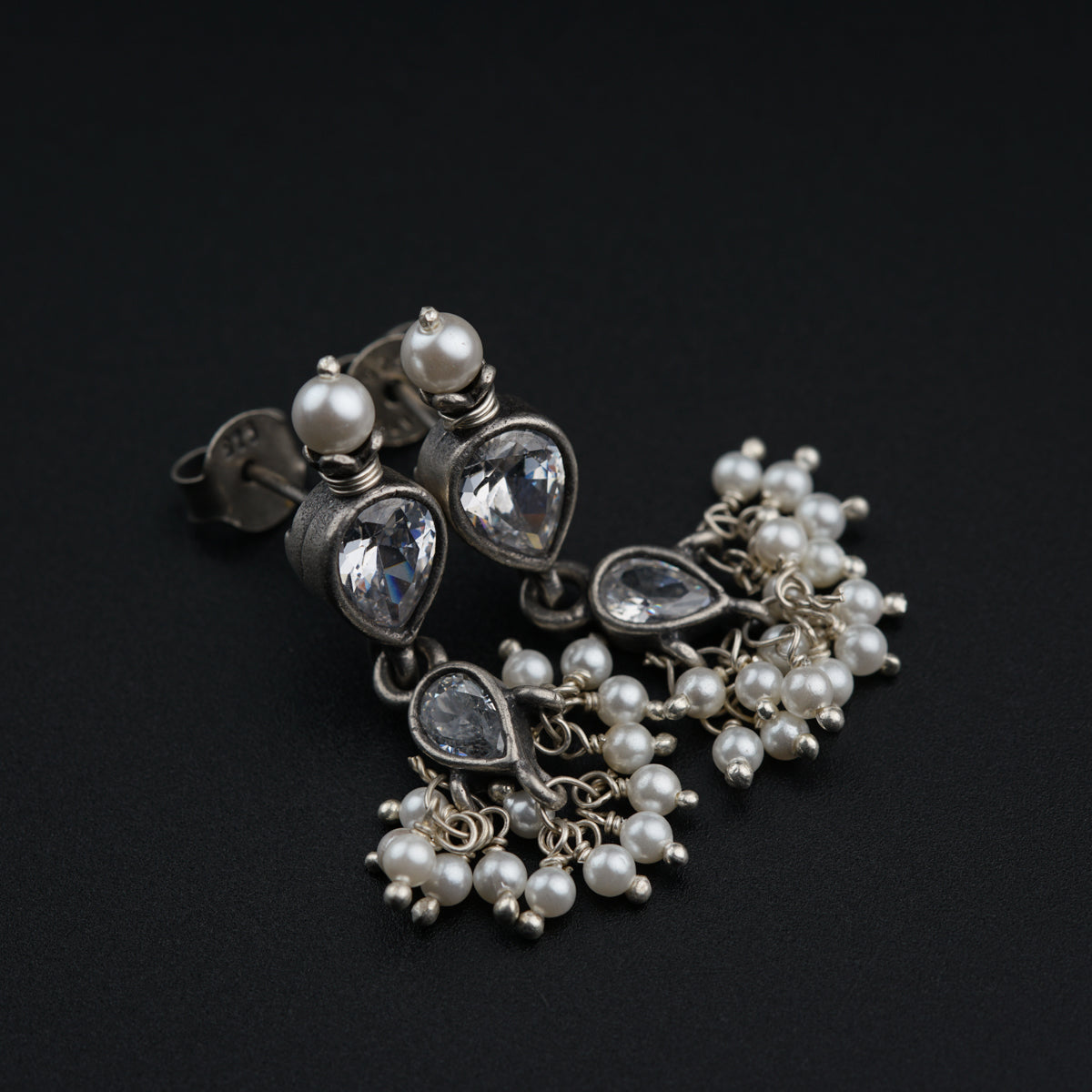 Classic Silver Tanmani Set with Amethyst and High Quality Pearls