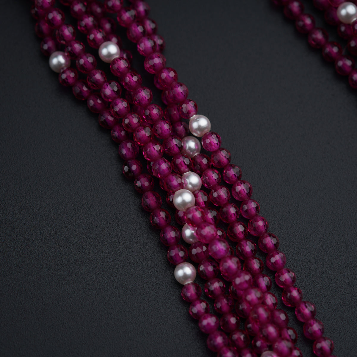Classic Tanmani Set with Lab Made Ruby and High Quality Pearls