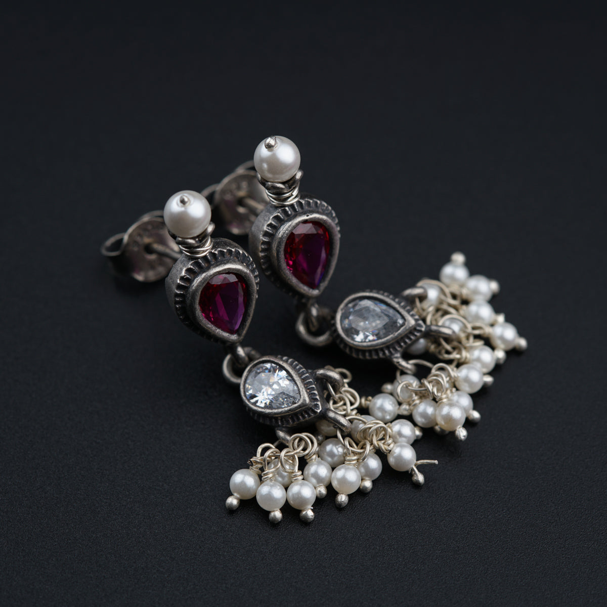 Classic Tanmani Set with Lab Made Ruby and High Quality Pearls