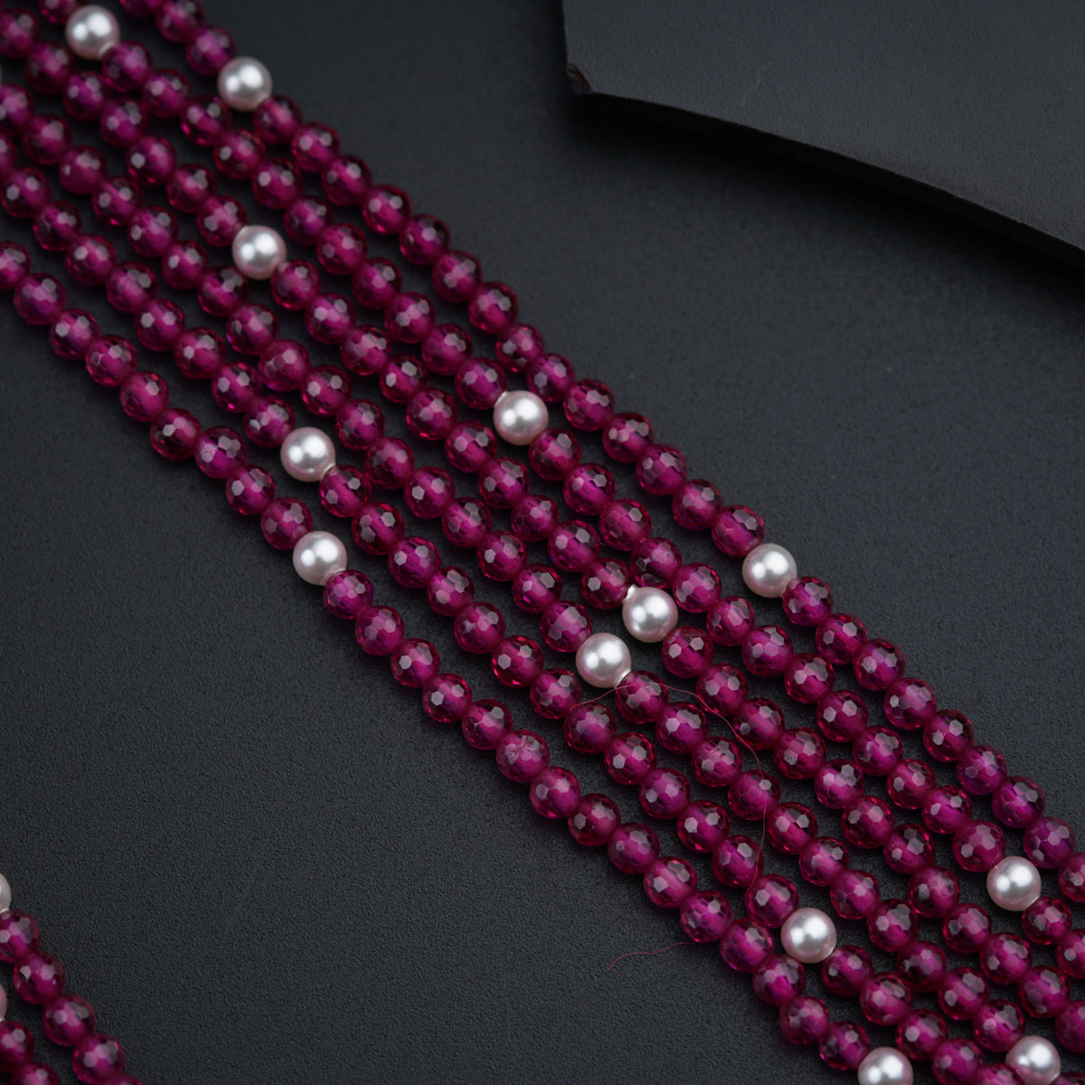 Classic Tanmani Set with Lab Made Ruby and High Quality Pearls