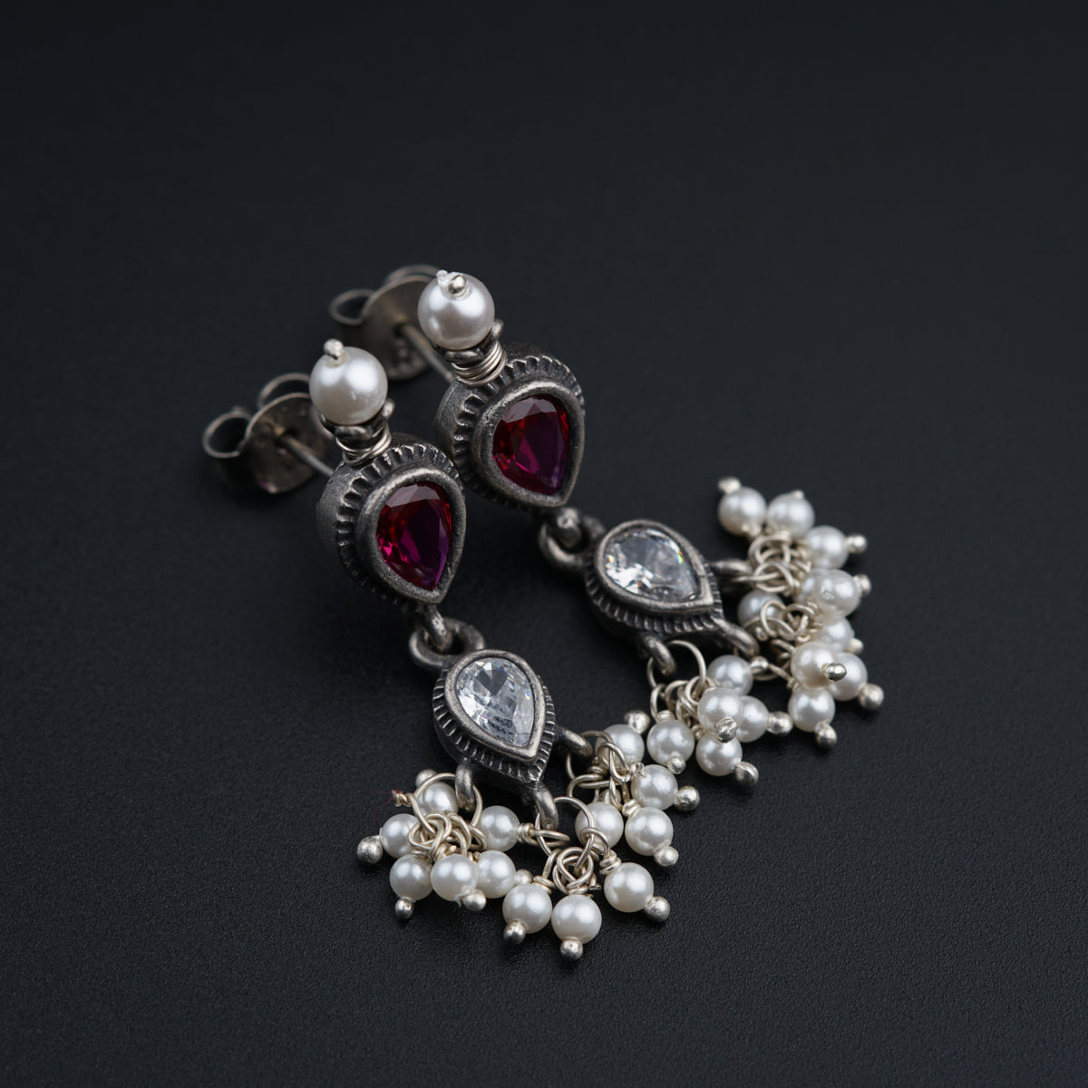 Classic Tanmani Set with Lab Made Ruby and High Quality Pearls