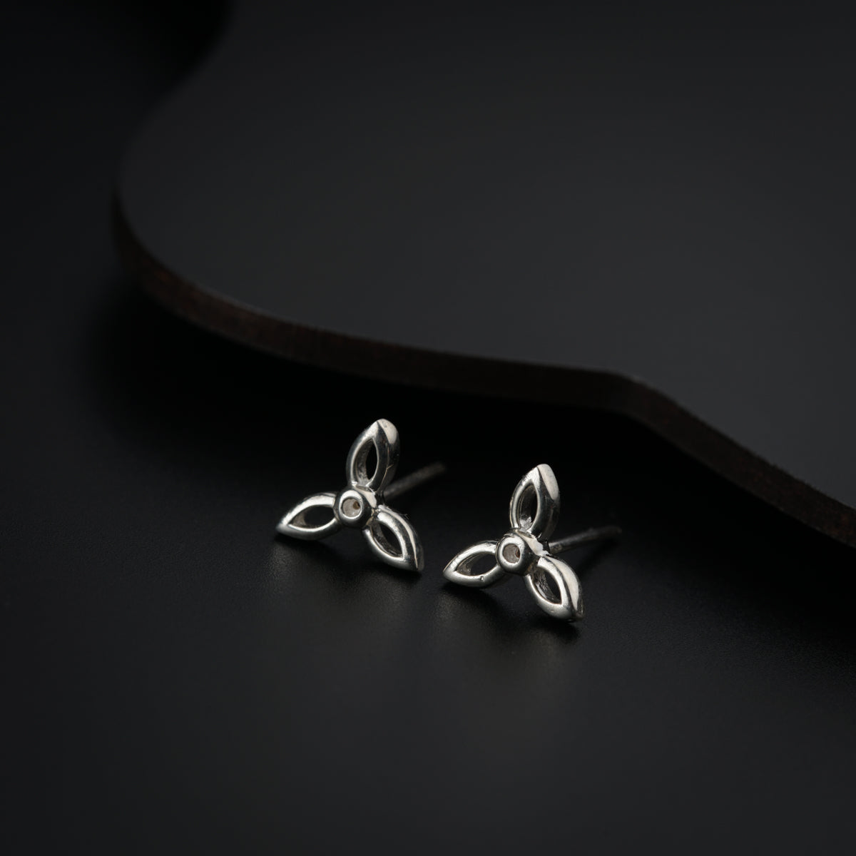 Silver Tiny Flower Earring , great for second piercing !