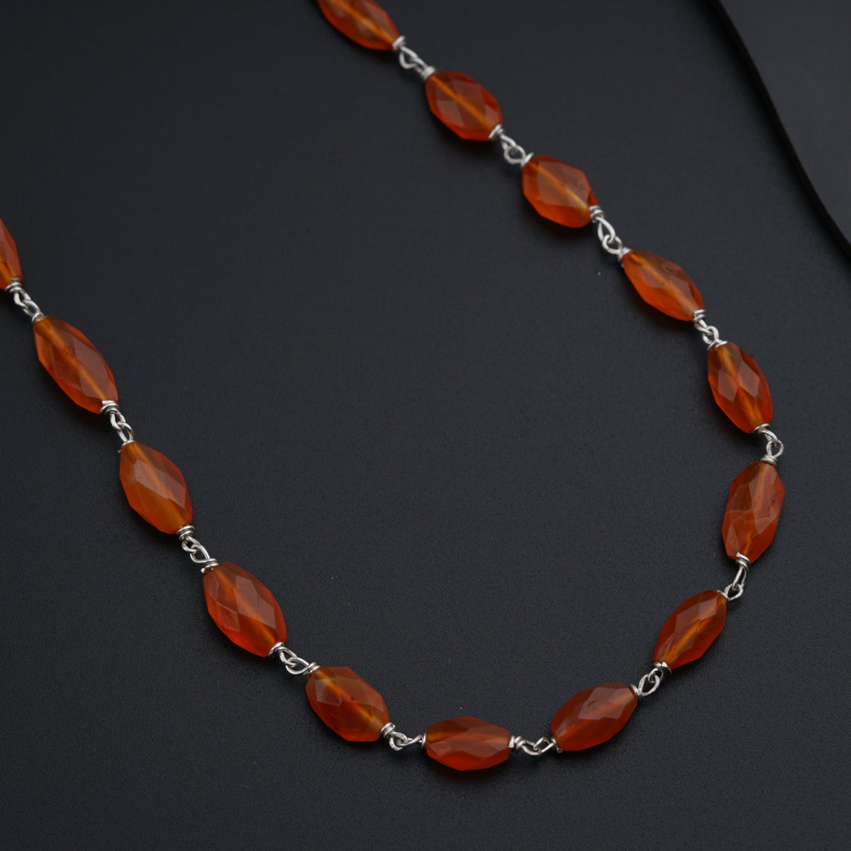 Silver Set with Semi Precious Stones-Carnelian