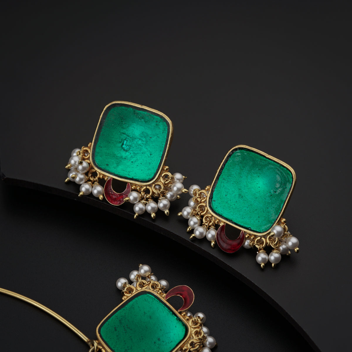 Handmade Meenakari Set|  92.5 Silver | 22K Gold Plated