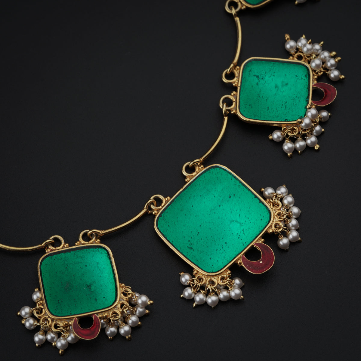 Handmade Meenakari Set|  92.5 Silver | 22K Gold Plated