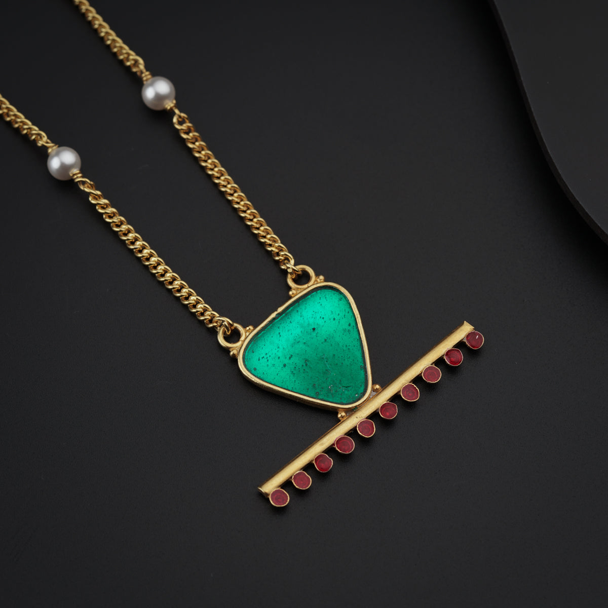 Handmade Triangle Meenakari Set | 92.5 Silver | 22K Gold Plated