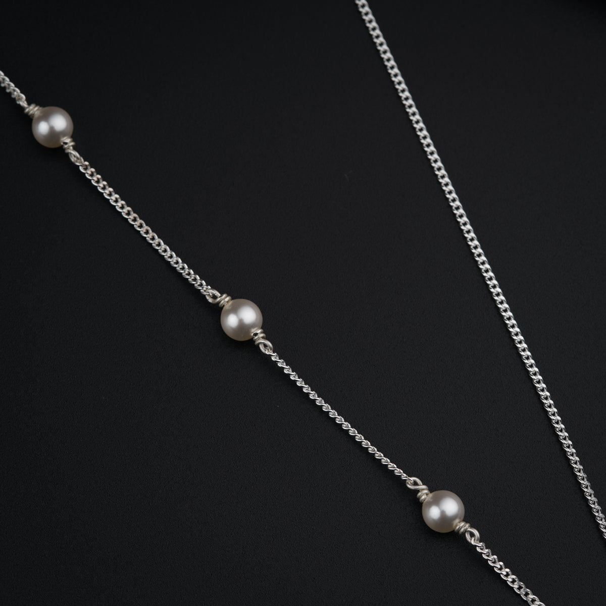 Dainty Silver Necklace With High Quality Pearls