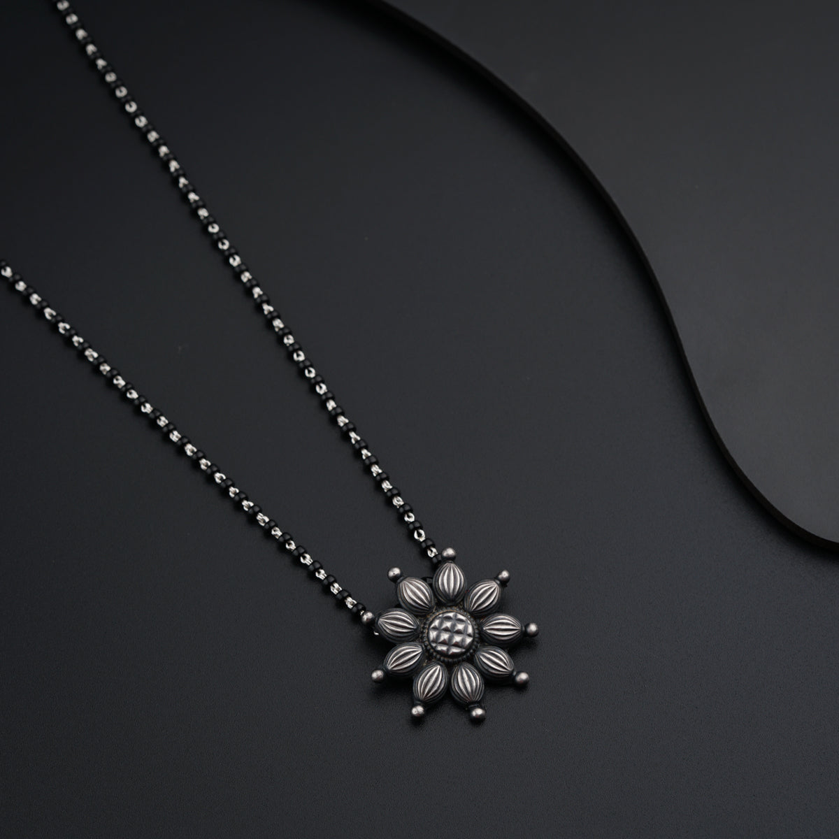 Handmade Silver Rakhi Pendant Mangalsutra