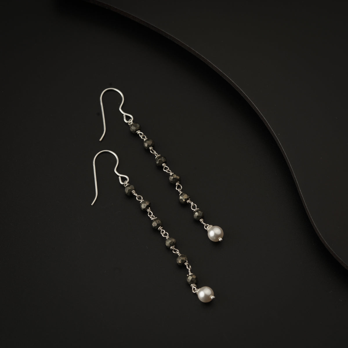 Pyrite Dangler with Pearls