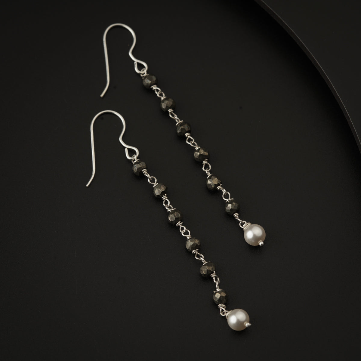 Pyrite Dangler with Pearls