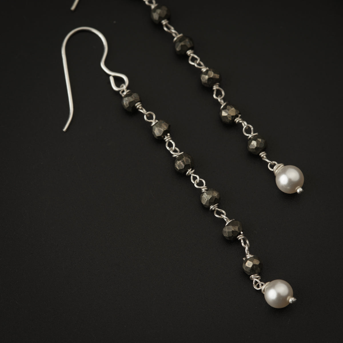 Pyrite Dangler with Pearls