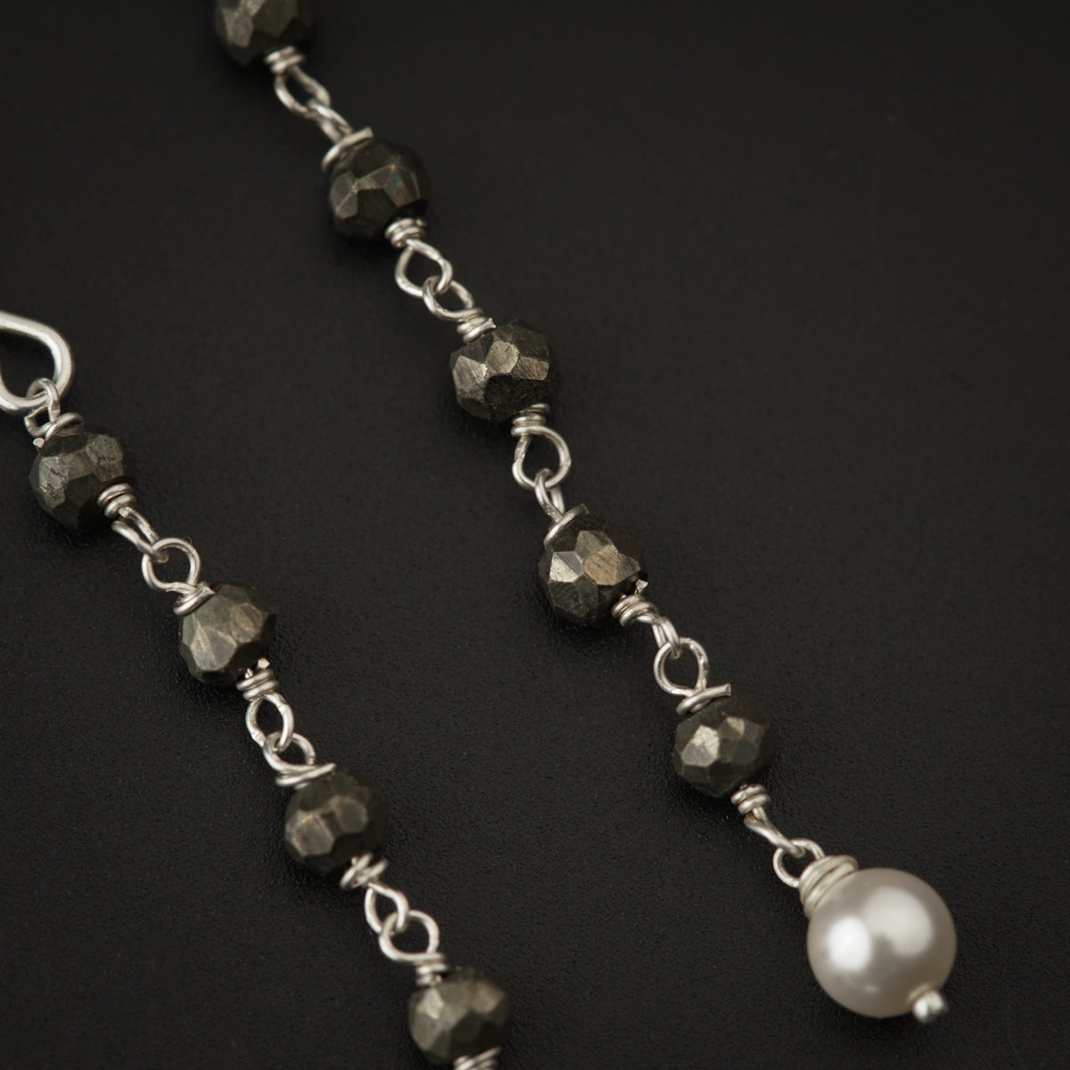 Pyrite Dangler with Pearls