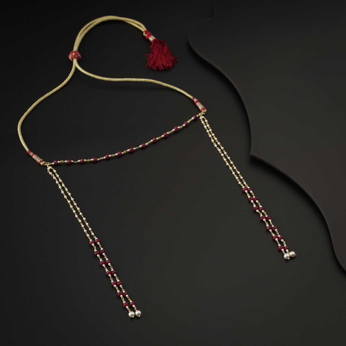 Garnet Mundavali | 92.5 Silver | 22K Gold Plated