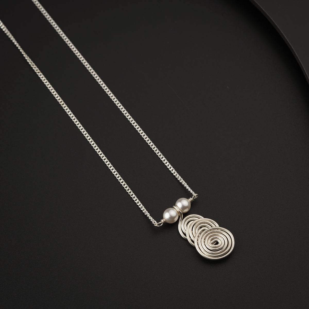 Silver Spiral Pendant Necklace