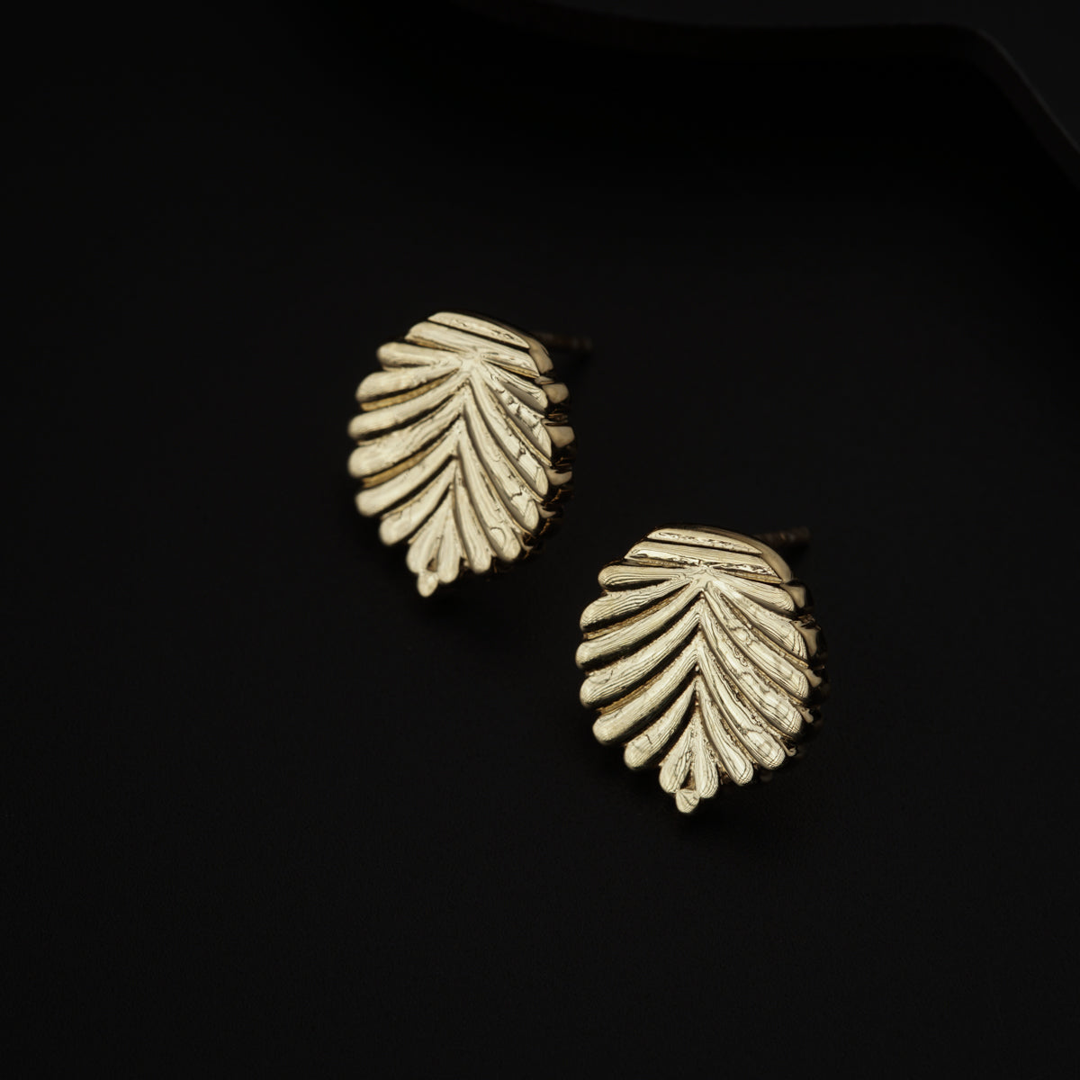 Silver Saaj Motif Earring: बदाम (Badam) Gold Plated
