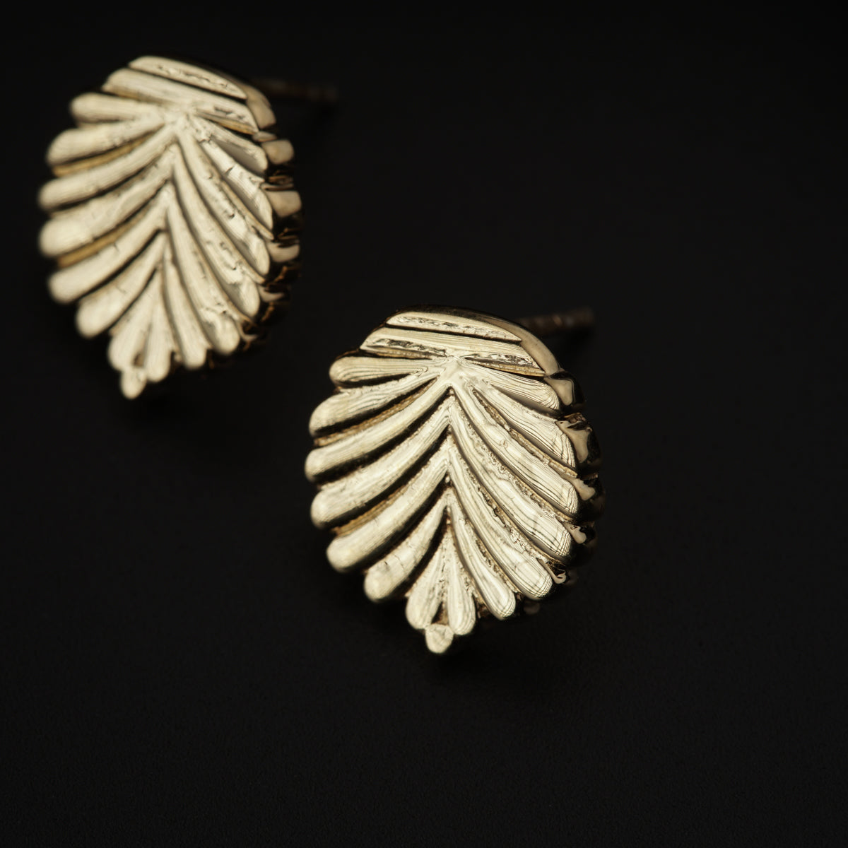 Silver Saaj Motif Earring: बदाम (Badam) Gold Plated