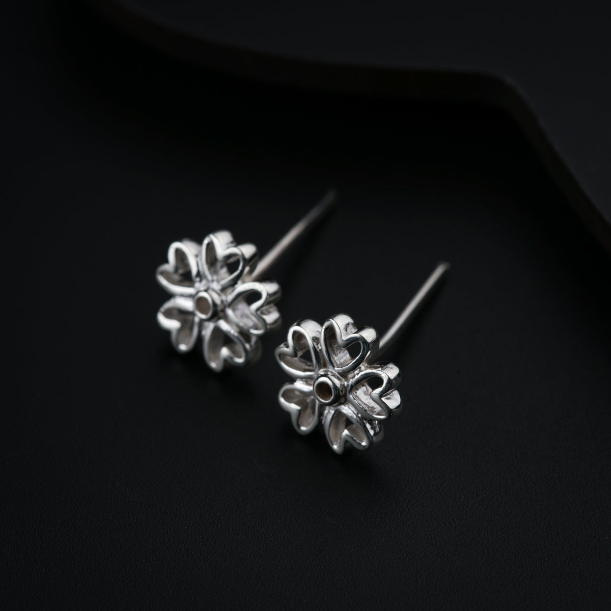 Silver Phlox Flower Studs | 92.5 Silver