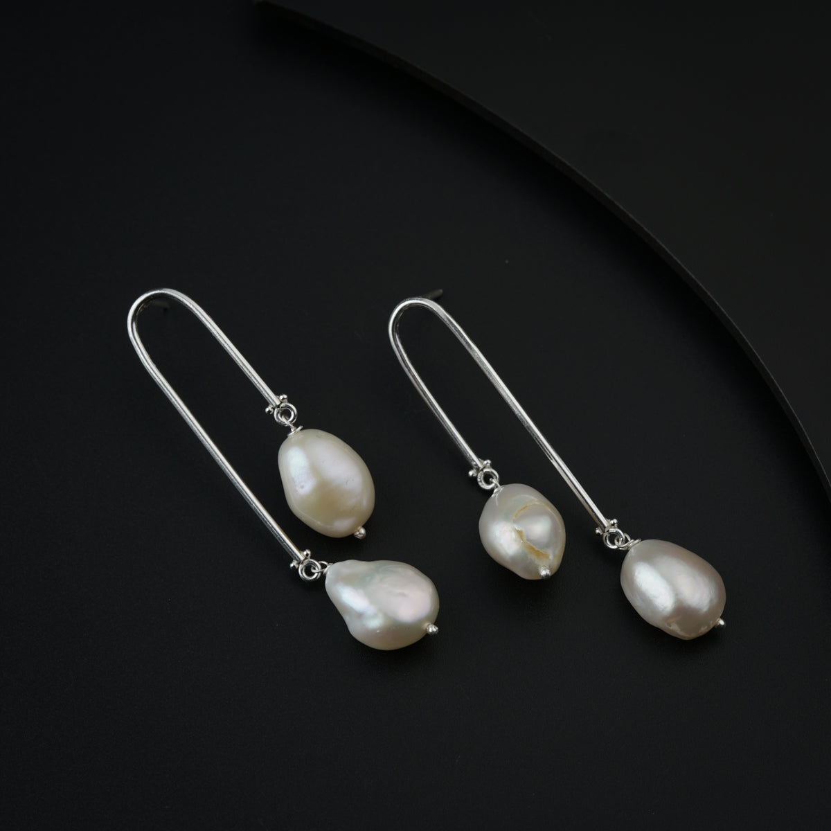 Pearl Drop Silver Earring
