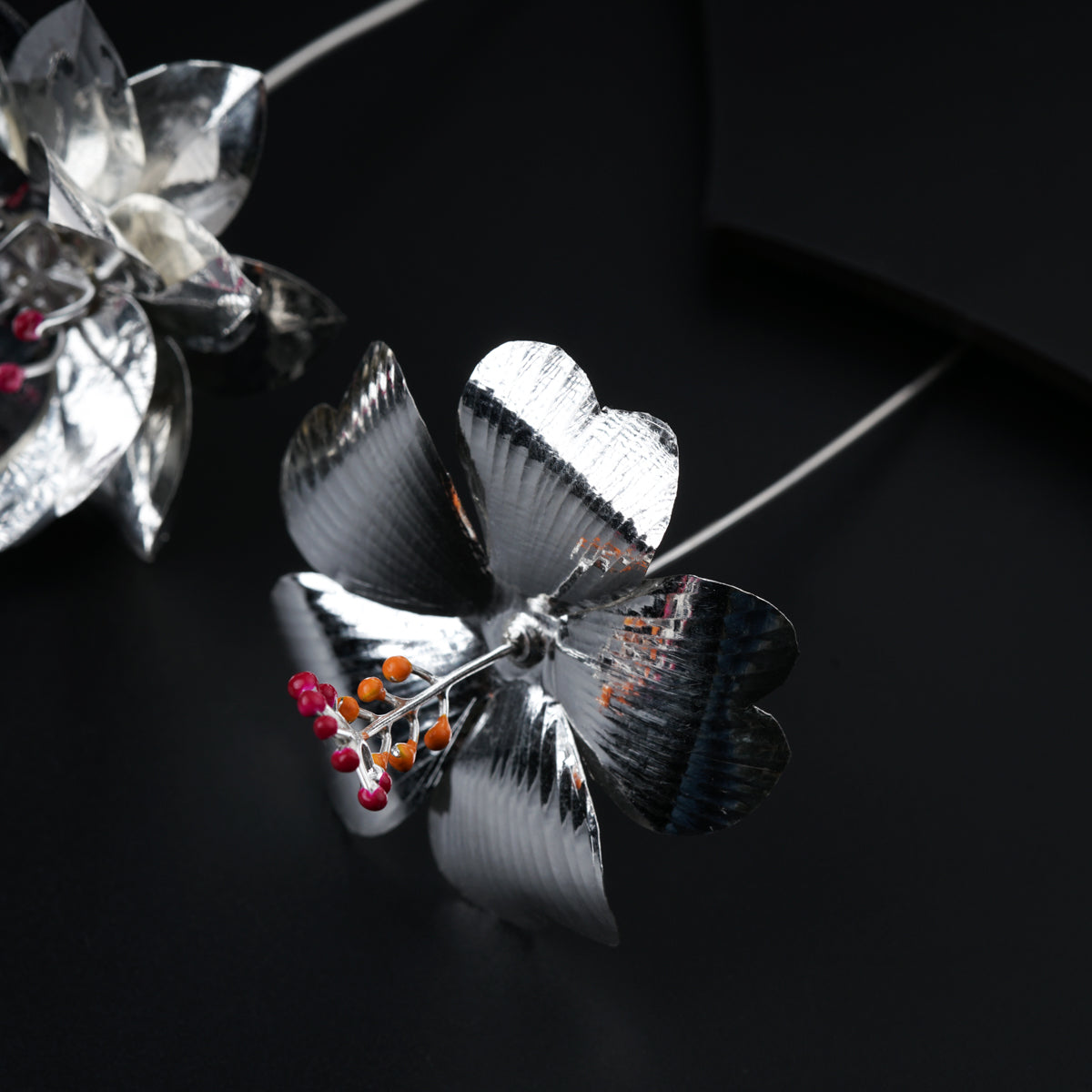 Silver Gift Set : Hibiscus , Lotus & Coin