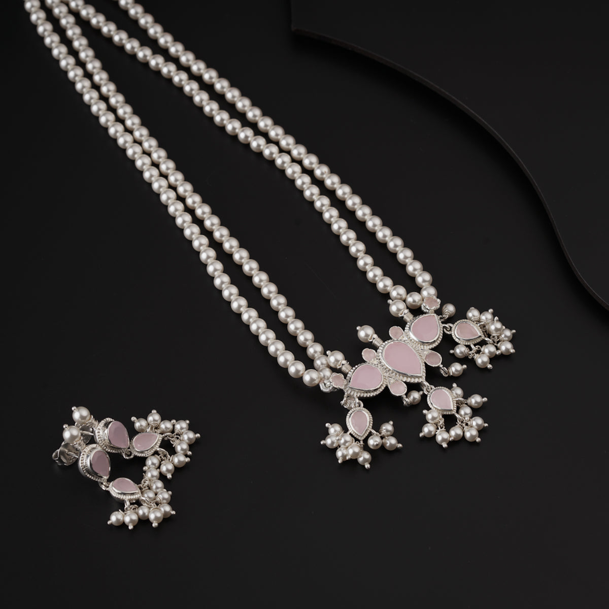 Rose Quartz & Pearls Tanmani Set