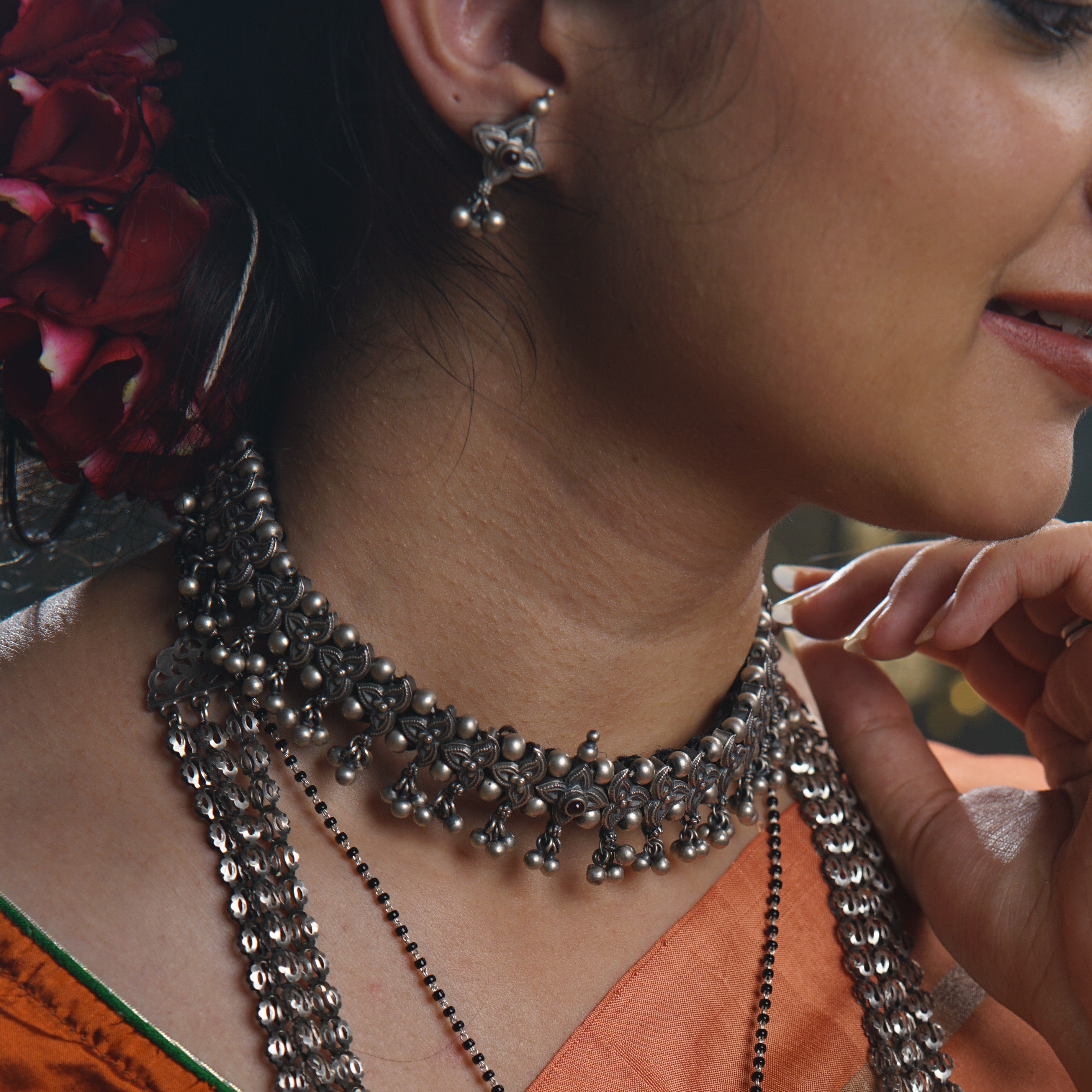 Belpaantik : Silver Oxidised Finish