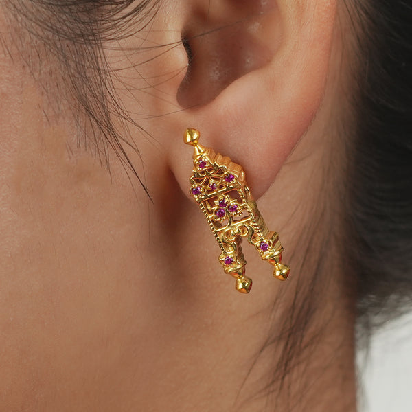 Taali Mangalsutra Earrings | 22K Gold-Plated