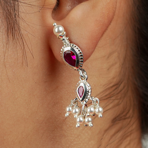 Pink CZ Tiny Tanmani Set with Pearls