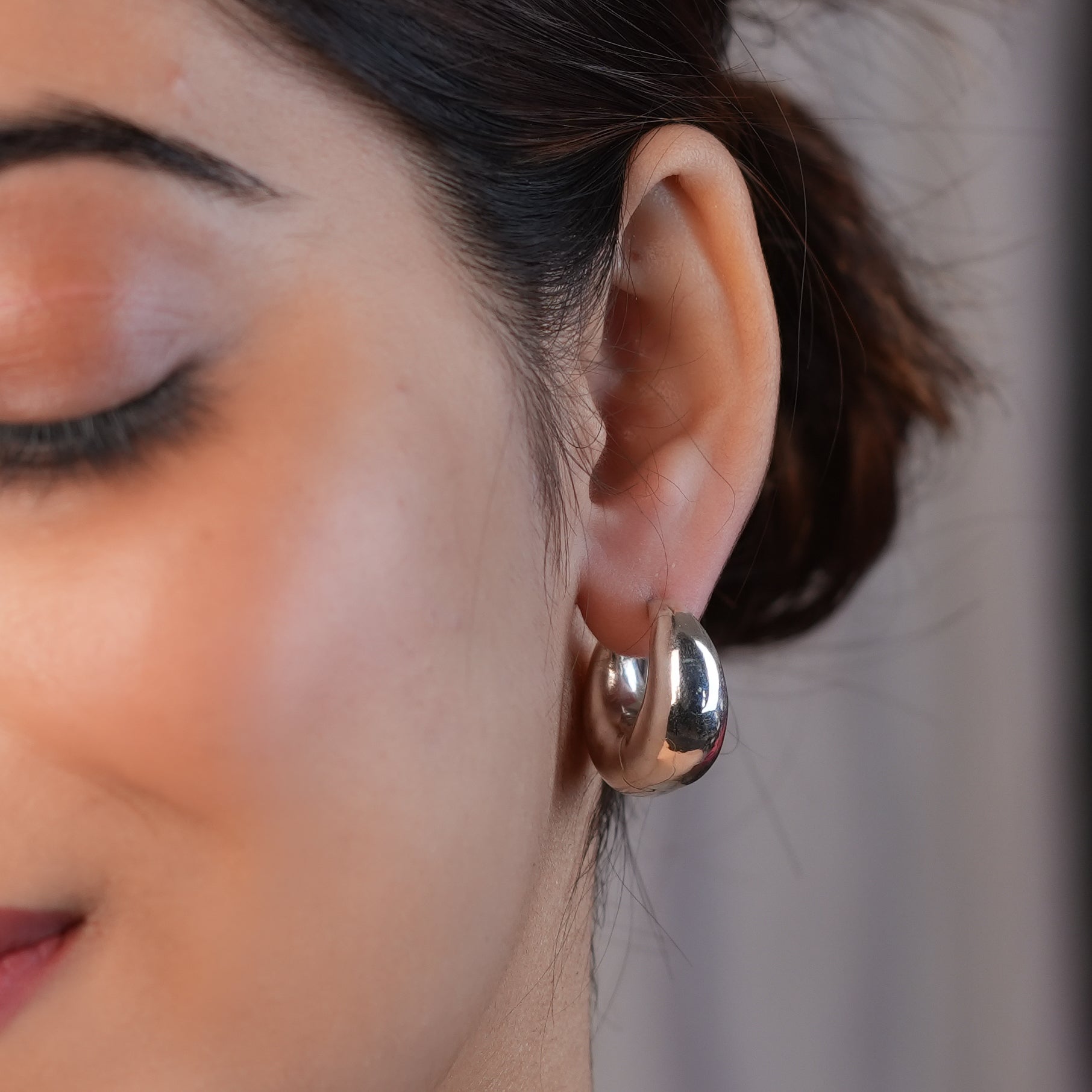 Silver Round Hoops – Big