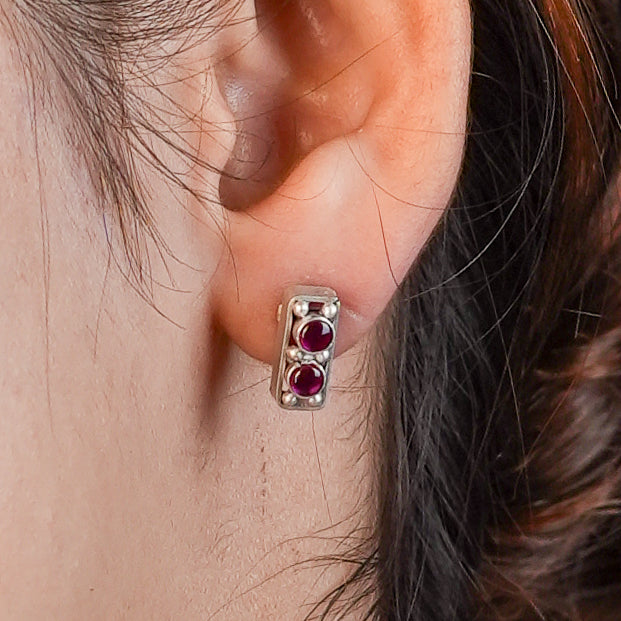 Silver Chinchpeti with Kempu Stones & Pearls – Small (Made to Order)
