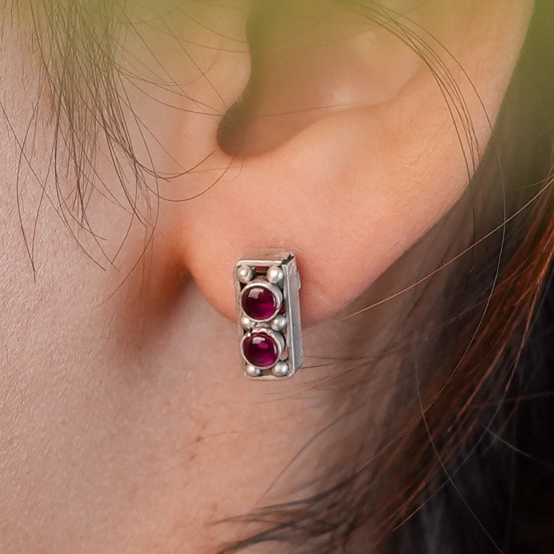 Silver Chinchpeti with Kempu Stones & Pearls – Big (Made to Order)
