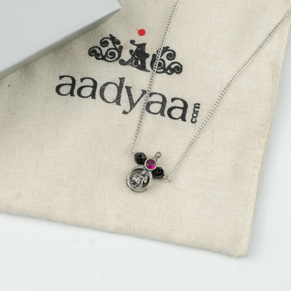 Oxidised Silver Taali Mangalsutra