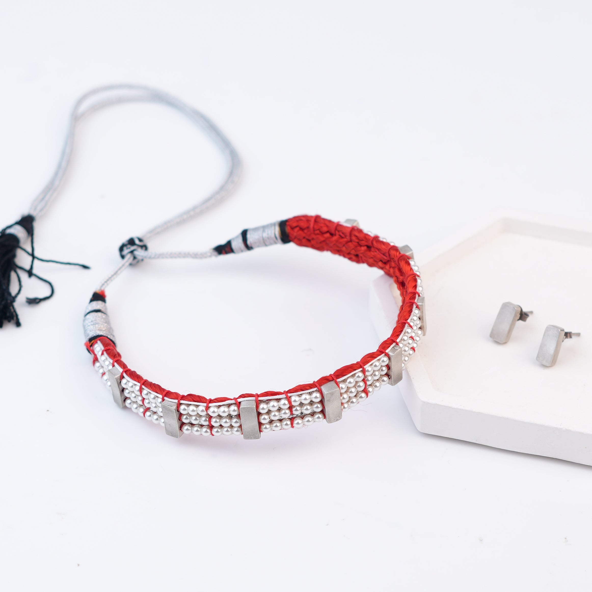 Silver Plain Chinchpeti with Pearls – Small (Made to Order)