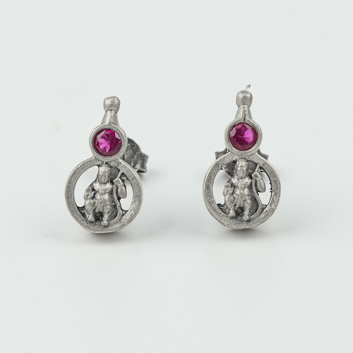 Oxidised Silver Taali Mangalsutra Earrings