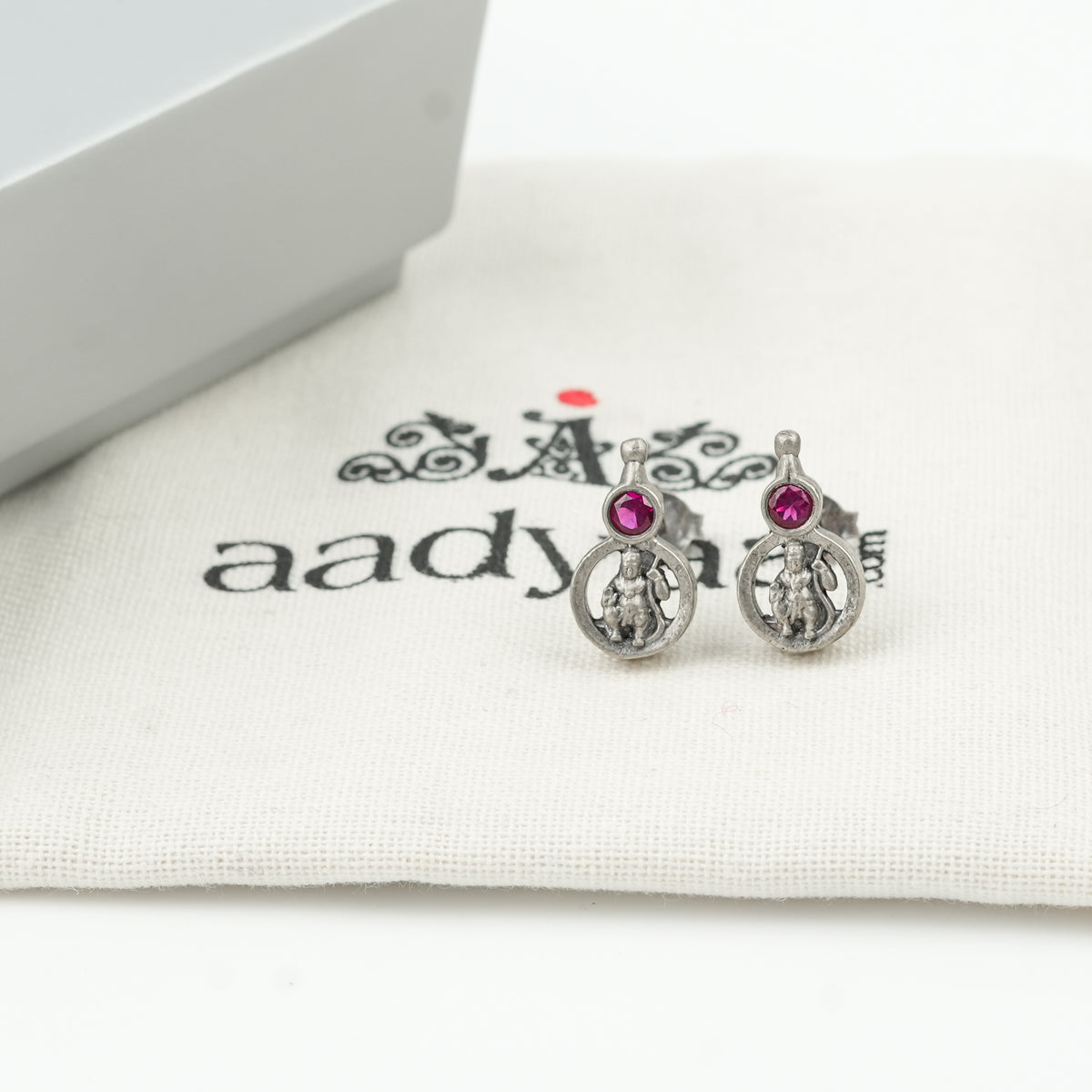 Oxidised Silver Taali Mangalsutra Earrings