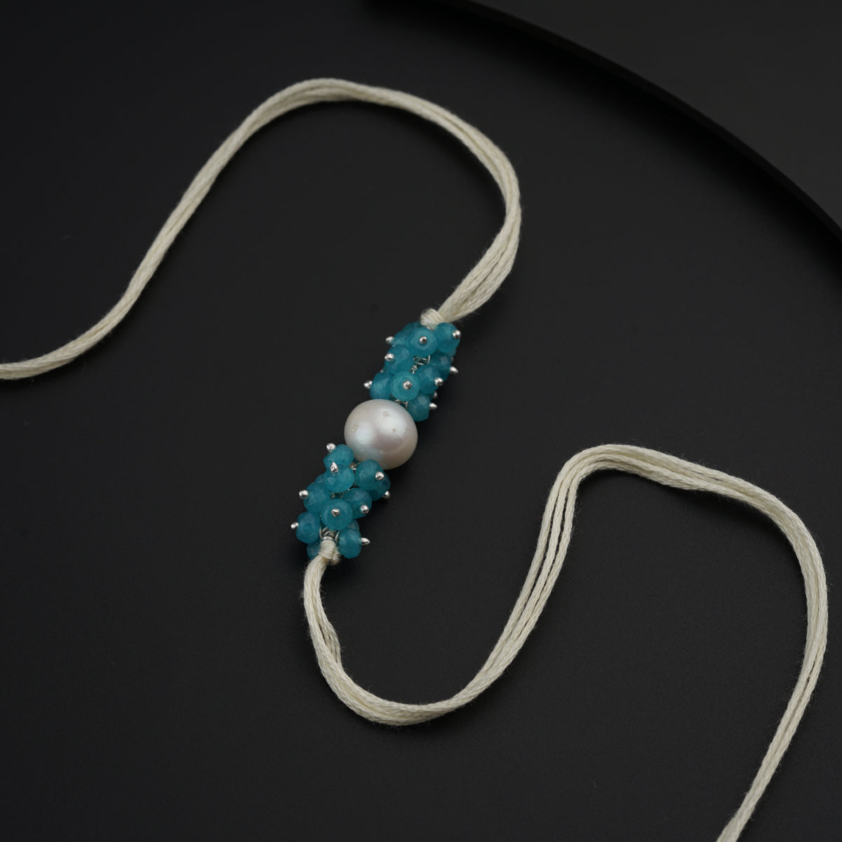 Handmade Jade and Pearl Rakhi