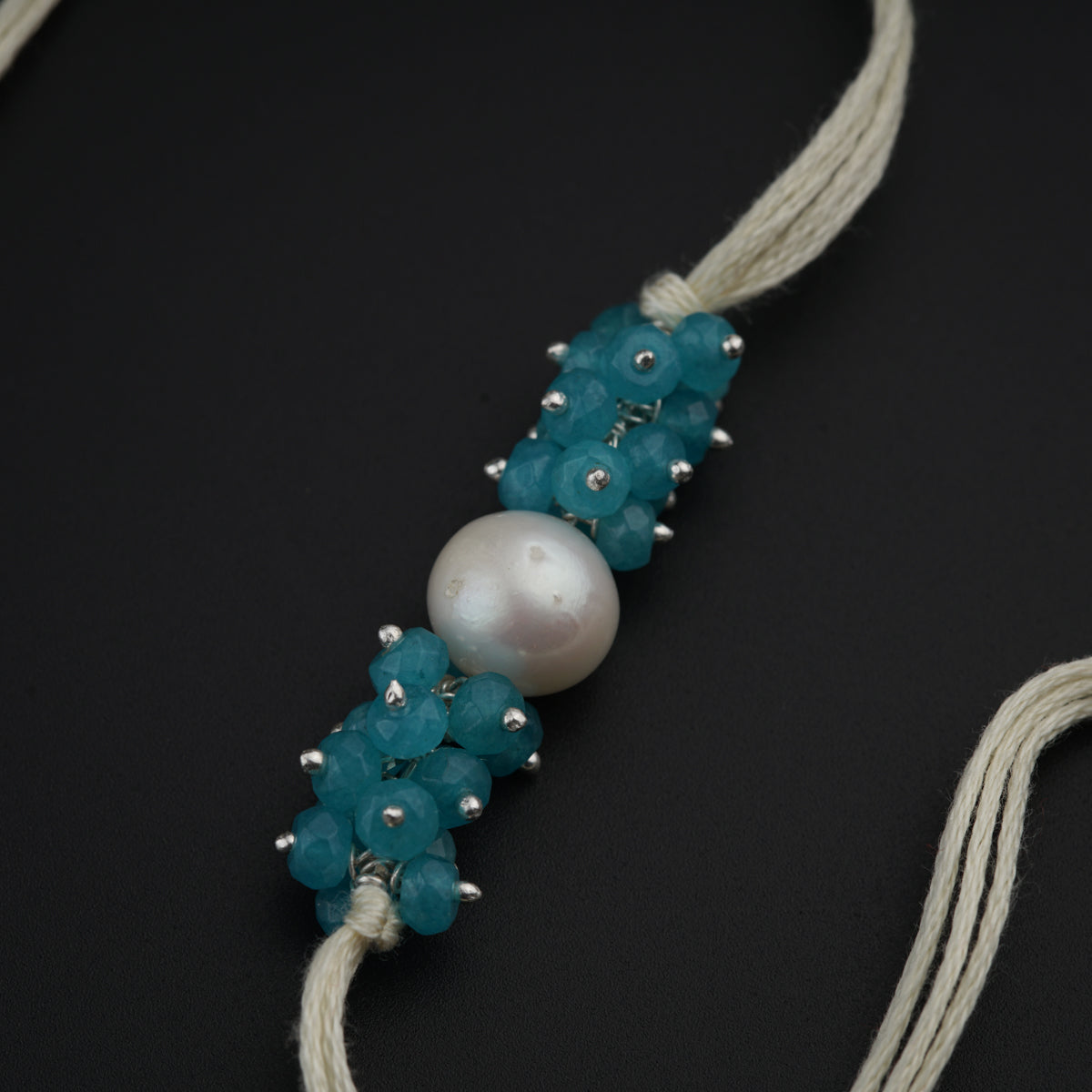 Handmade Jade and Pearl Rakhi