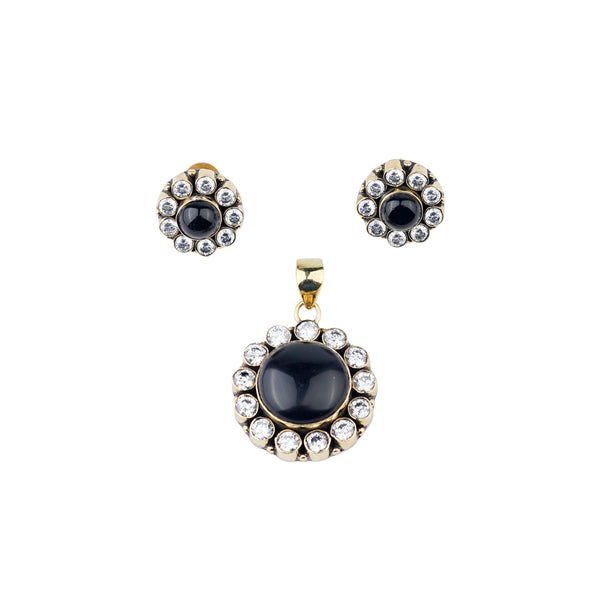 Brass Fashion Pendant & Earrings Set without Chain