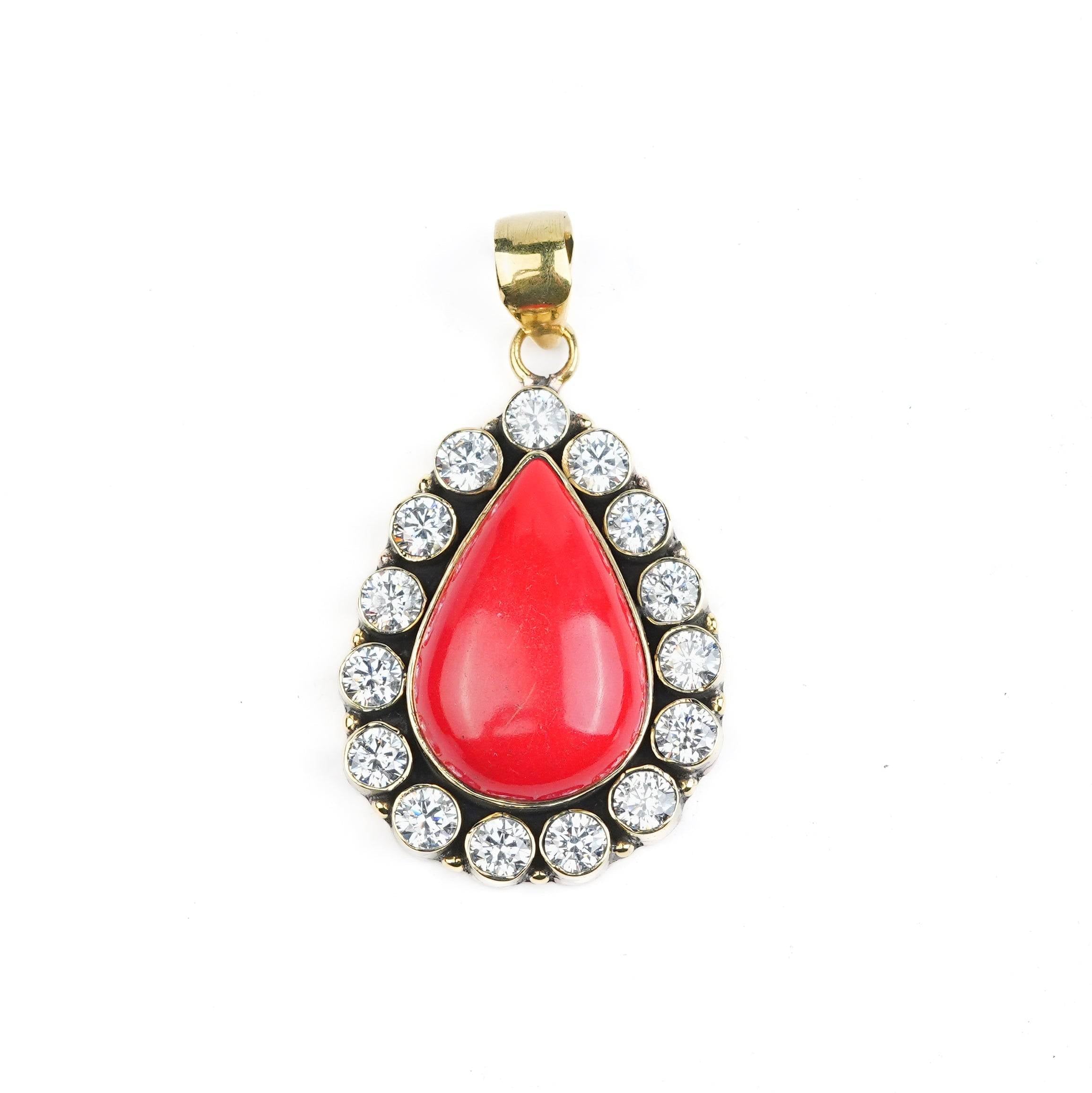 Brass Fashion Pendant & Earrings Set without Chain