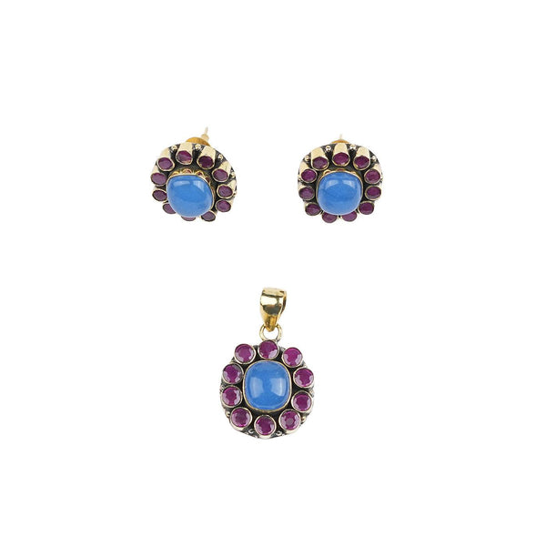 Brass Fashion Pendant & Earrings Set without Chain