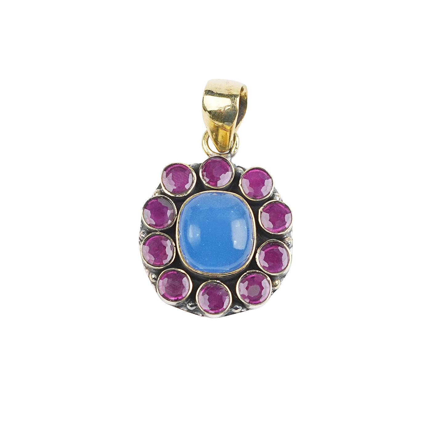 Brass Fashion Pendant & Earrings Set without Chain