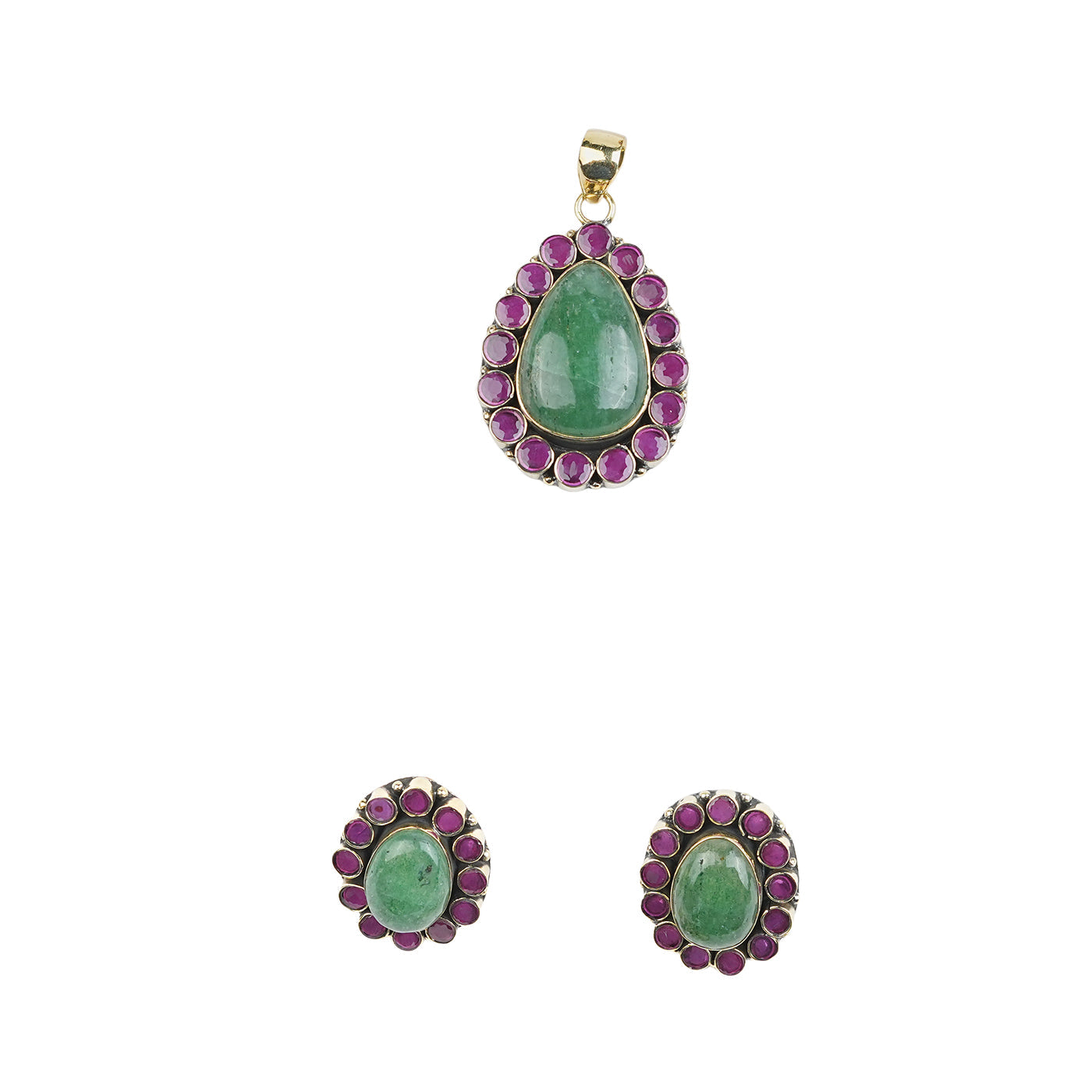 Brass Fashion Pendant & Earrings Set without Chain