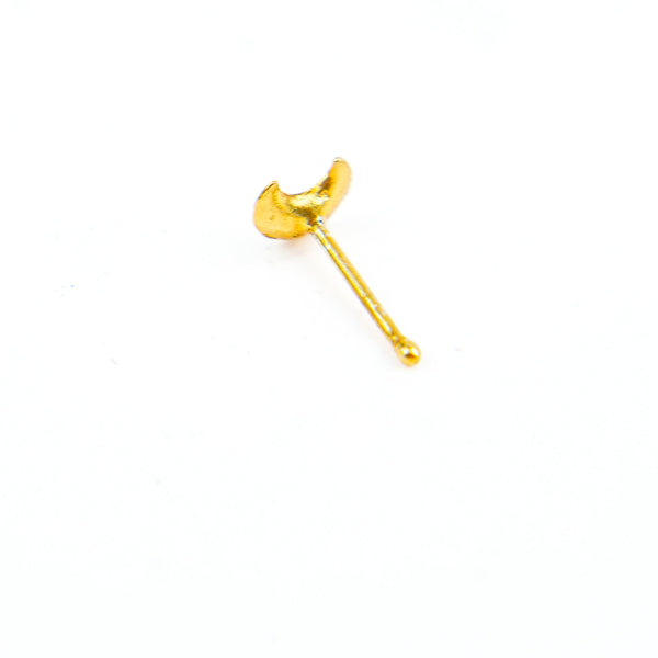 White background with gold nose pin