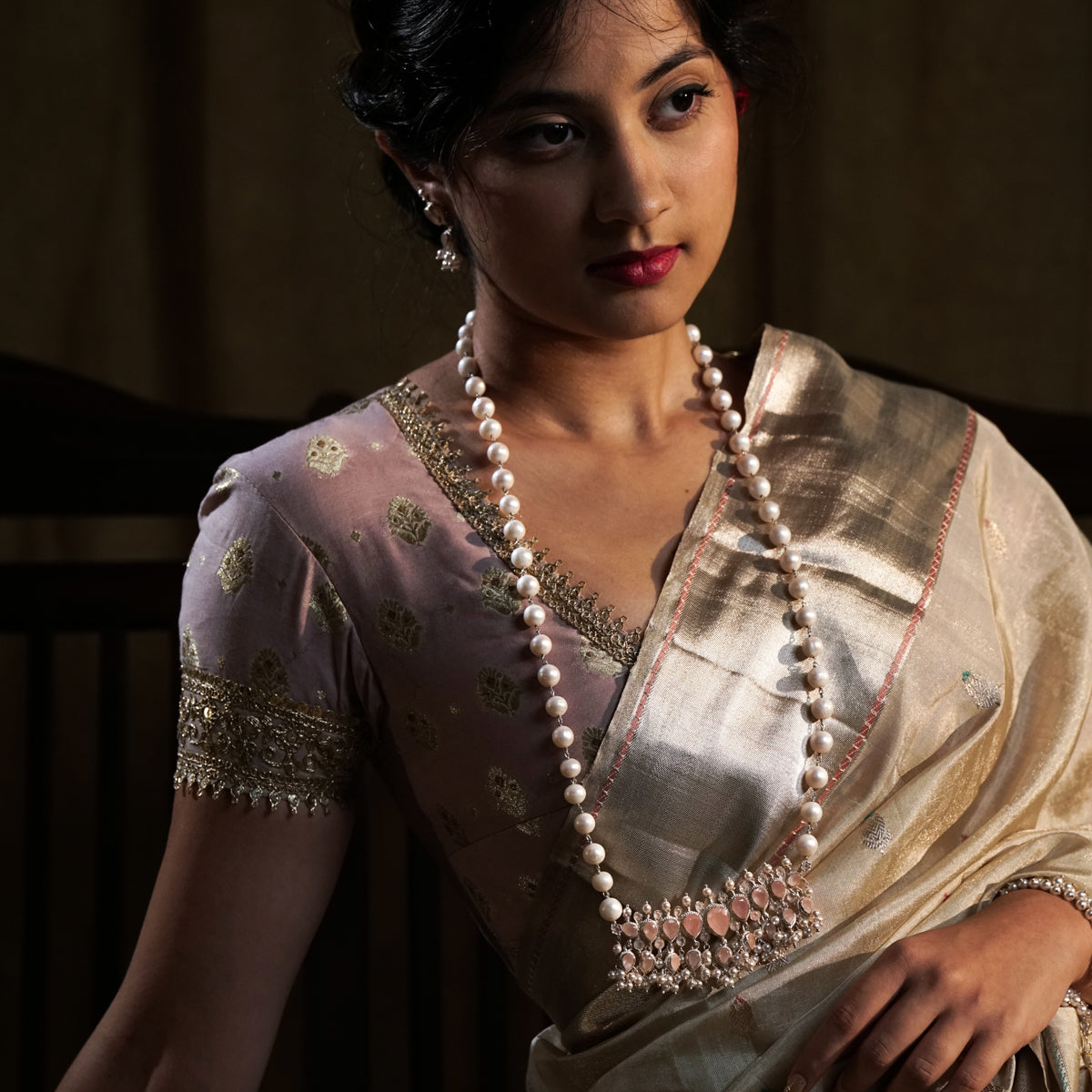 Classic Rose Quartz Tanmani Set