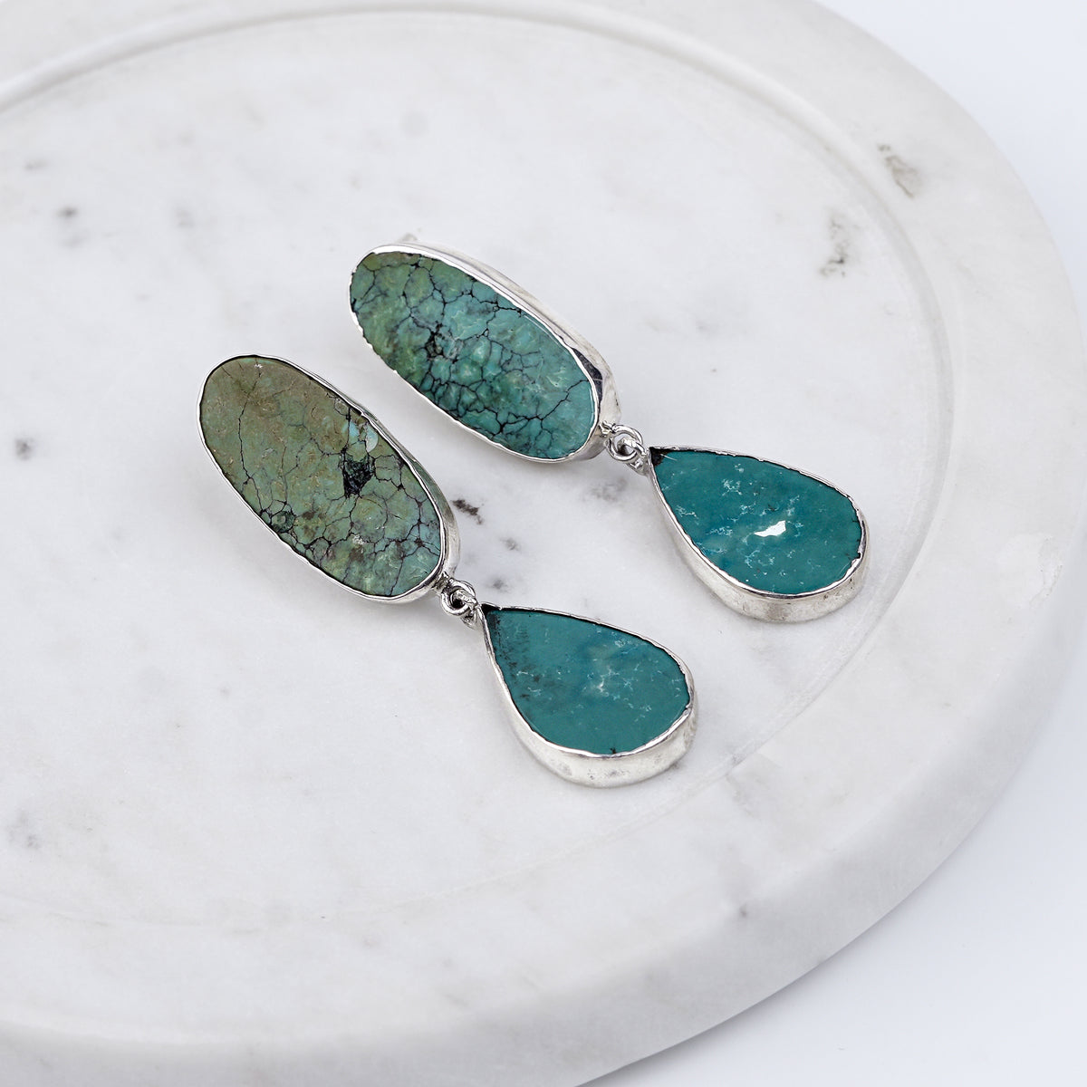 Turquoise Drop Long Earring