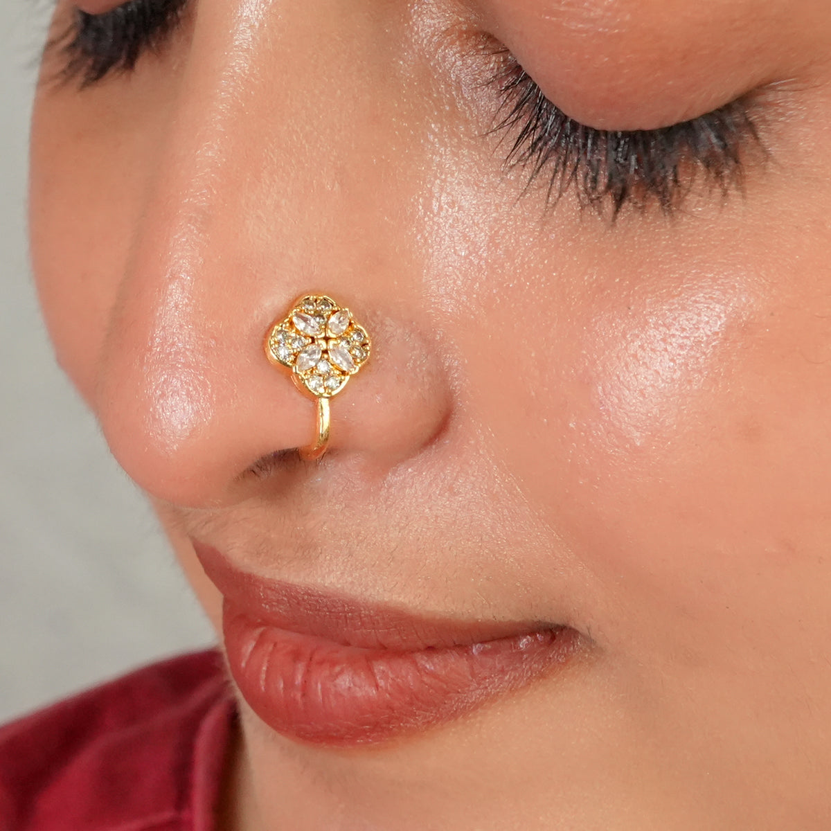 22K Gold Plated Fashion Bugadi / Nose Pin