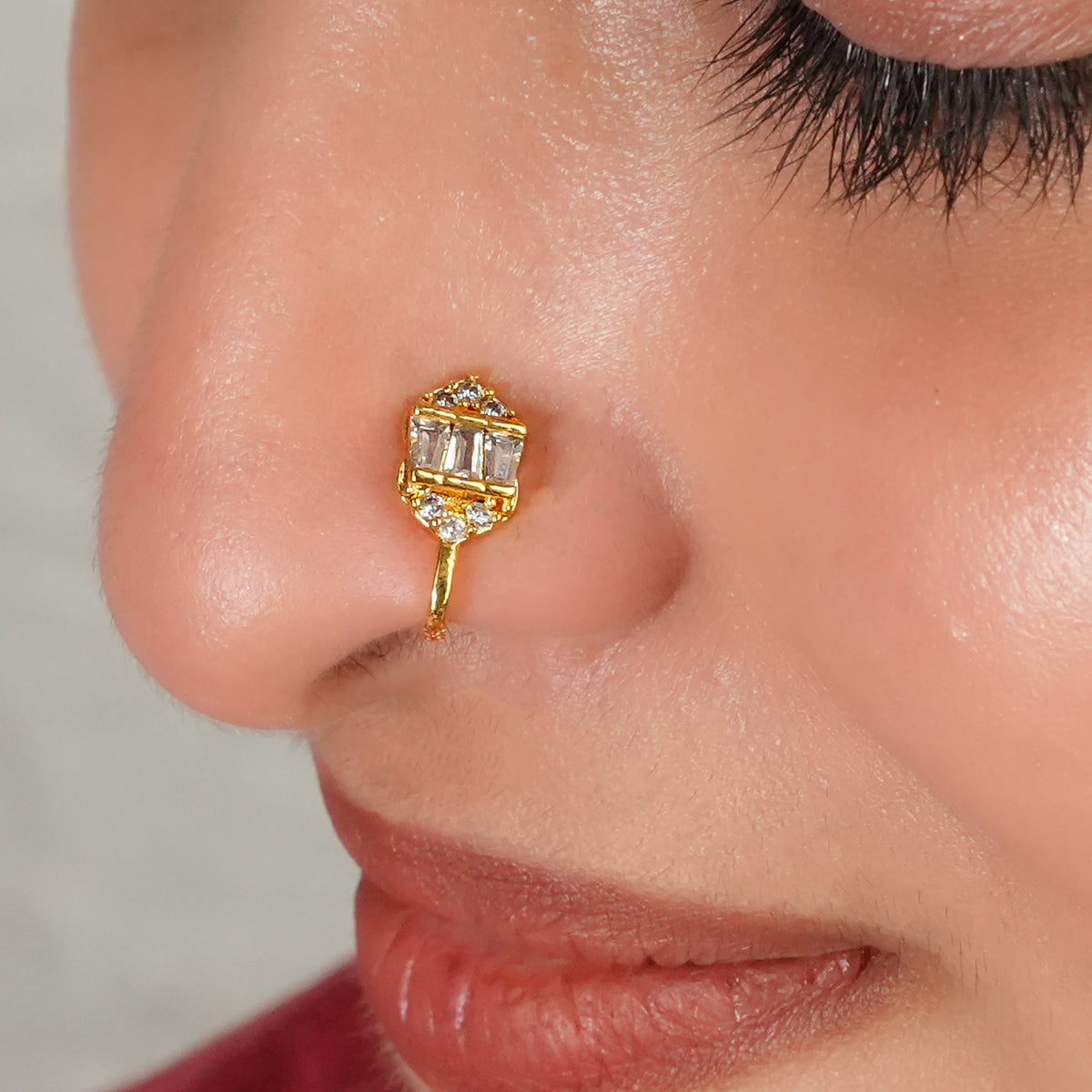 22K Gold Plated Fashion Bugadi / Nose Pin