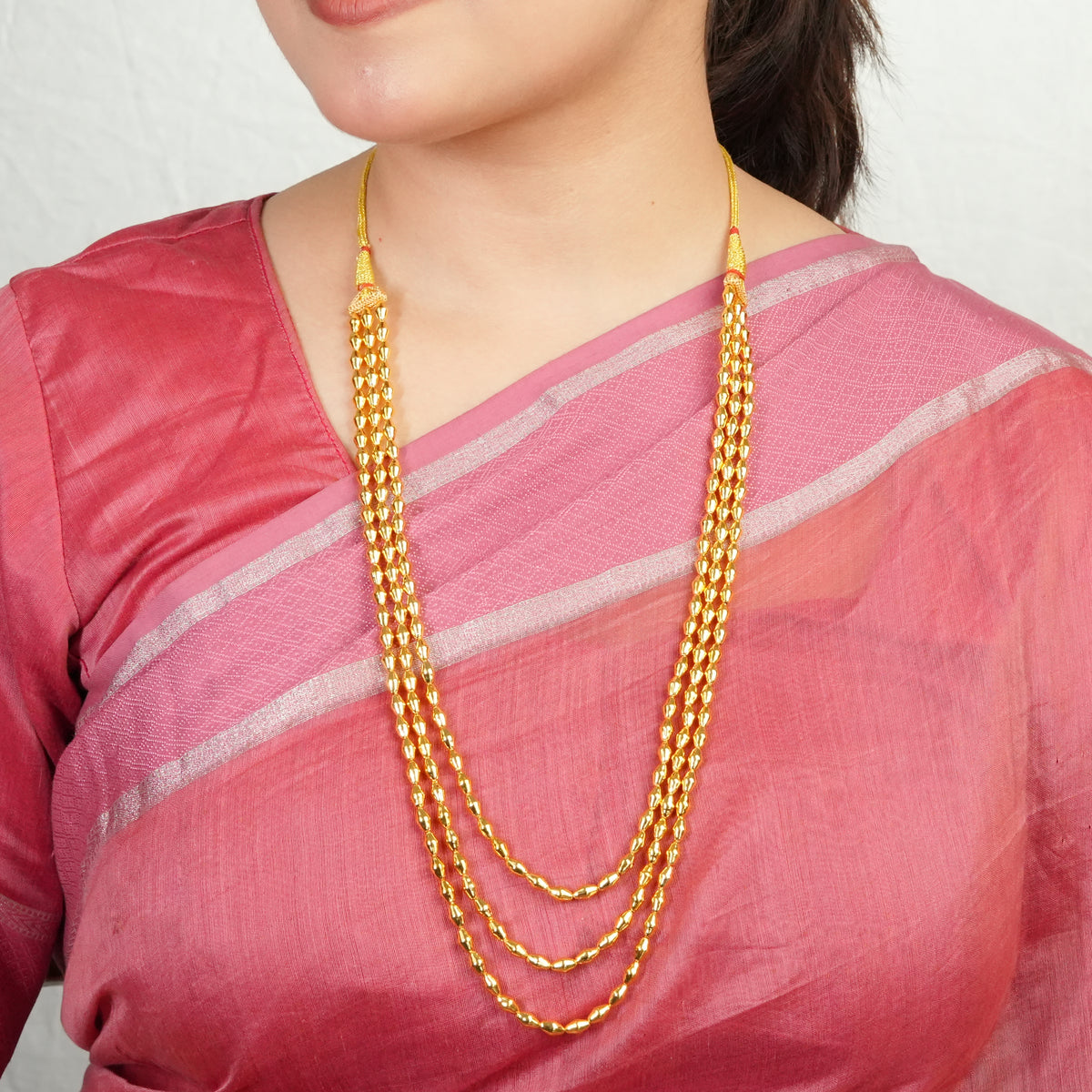 22K Gold Plated Fashion Dholki Maal – Triple Layer