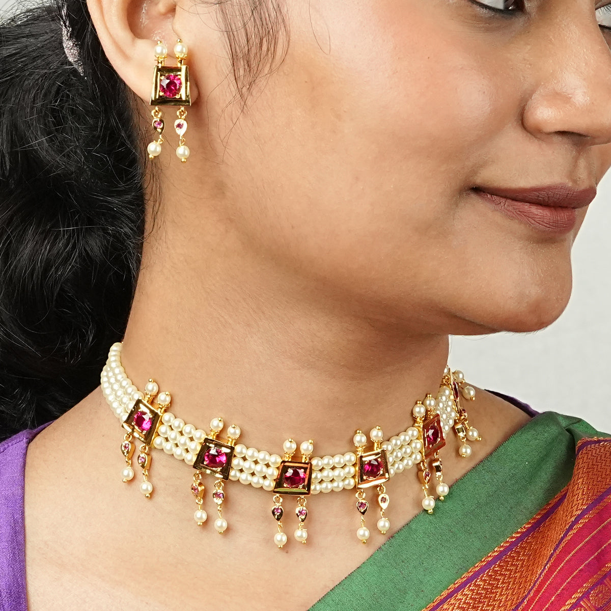 22K Gold Plated Fashion Chinchpeti