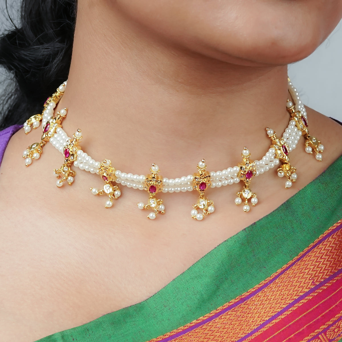 22K Gold Plated Fashion Chinchpeti