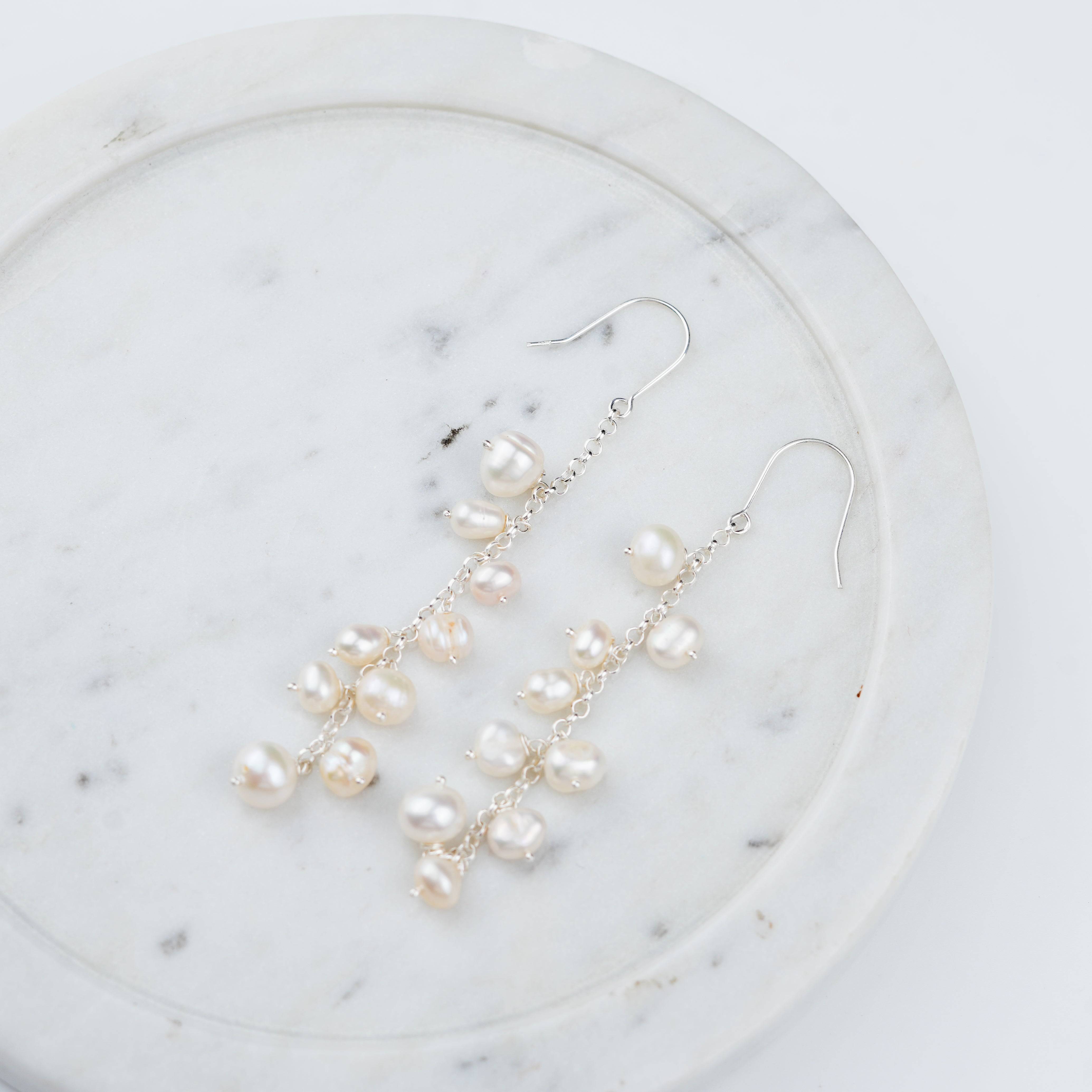 Project Handmade Freshwater Pearl Wine Earrings